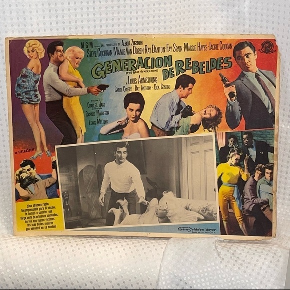 1959 The Beat Generation FLAWS Card Movie Poster Spanish version - Picture 8 of 16